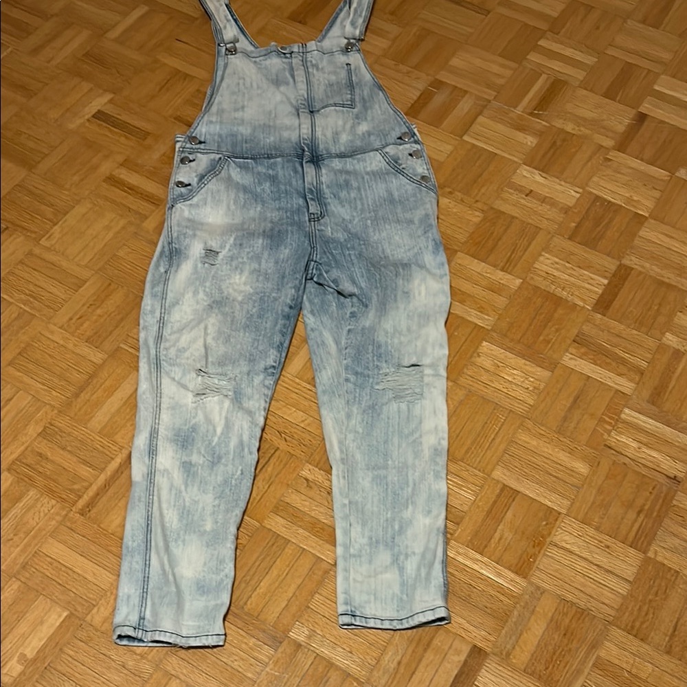 Current/ Elliot Light Blue Denim Overalls